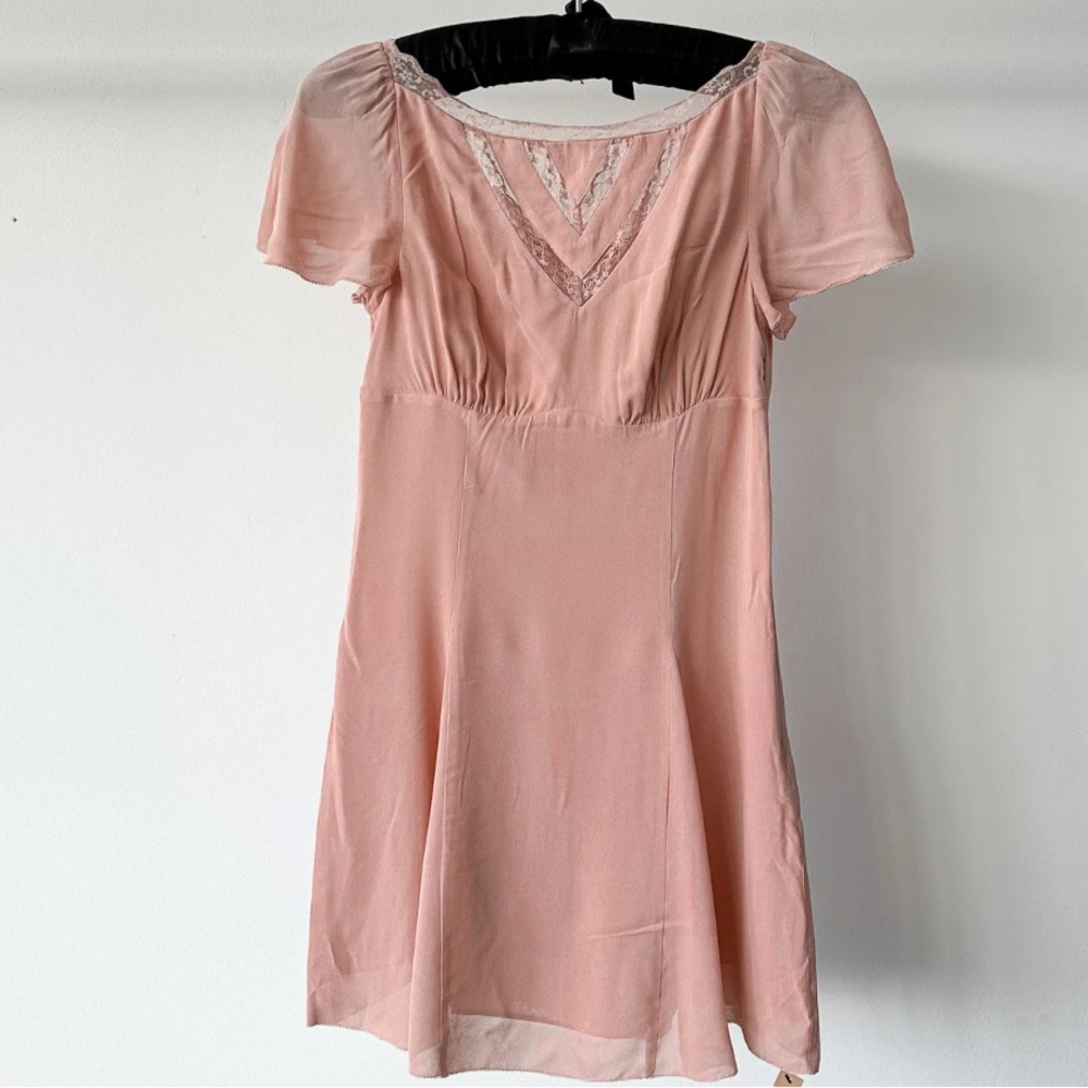 Reformation Malena Pink Mini Dress - Picture 6 of 8